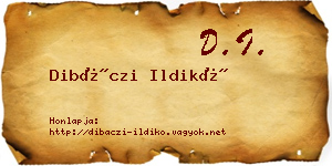 Dibáczi Ildikó névjegykártya