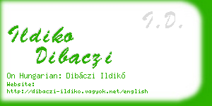 ildiko dibaczi business card